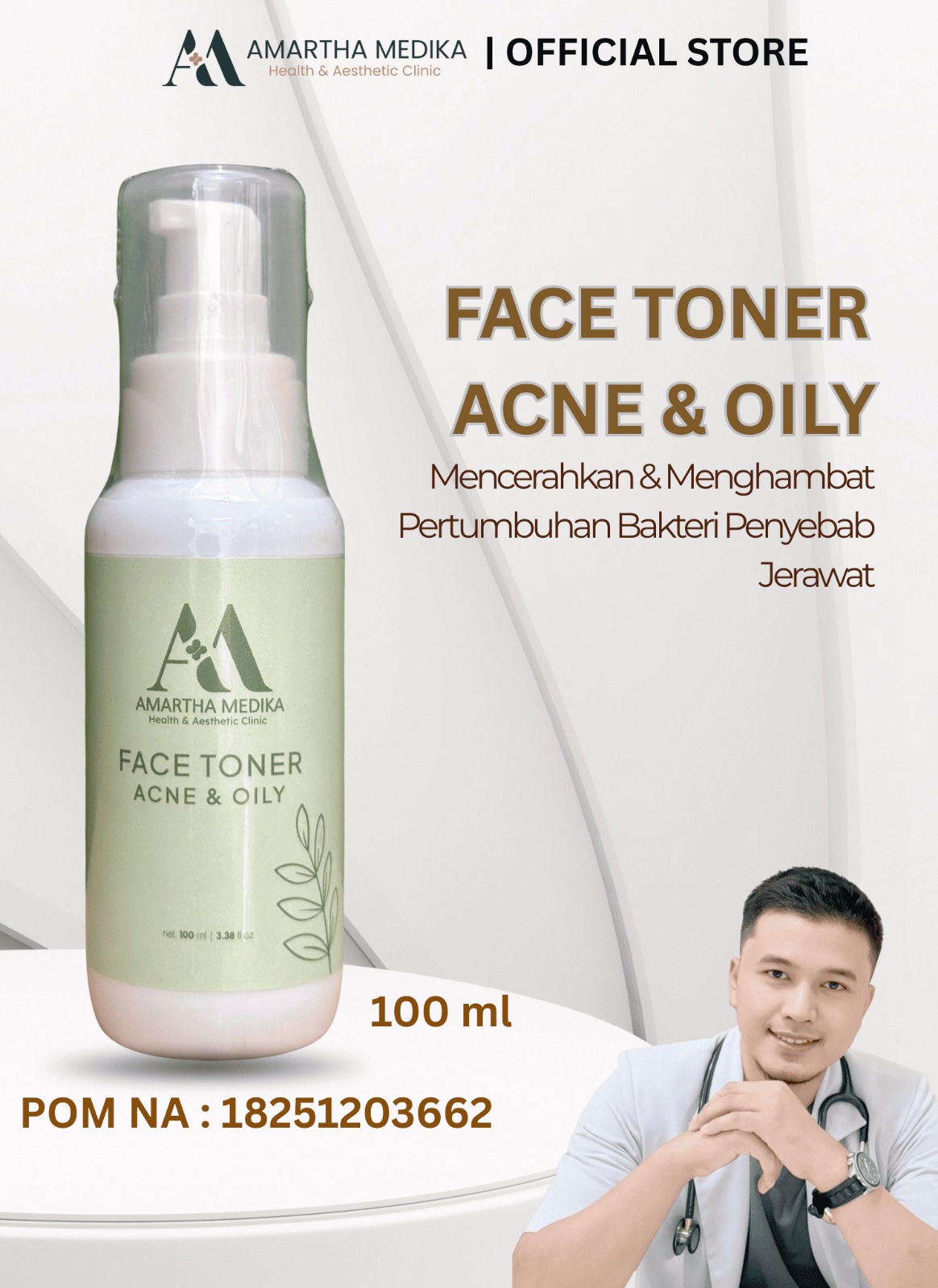 Produk Skincare Face Toner Acne & Oily dari Amartha Medika